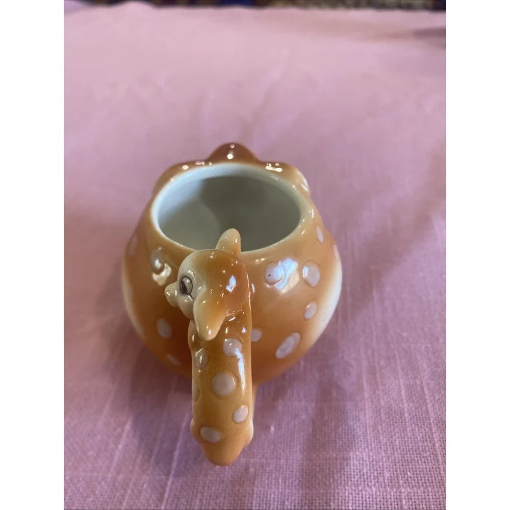 VTG Christopher Radko Shiny-Brite Open Sugar‎ Bowl Deer Friends Retired HTF